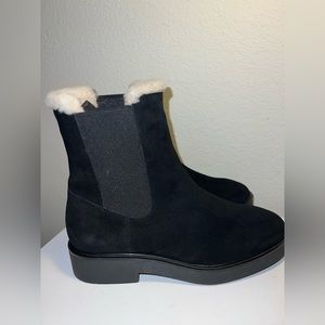 STUART WEITZMAN Alpine Suede Cozy Faux Fur Lined Chelsea Boots Size US 9B 595$